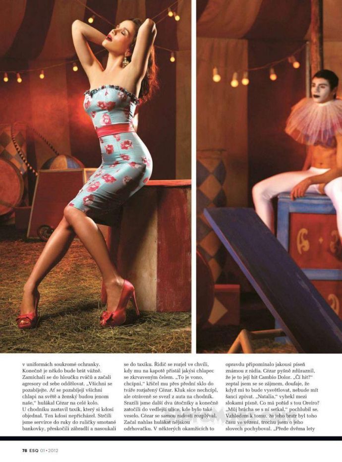 Откровенная Natalia Oreiro - Esquire January 2012 (1-2012) Czech Republic