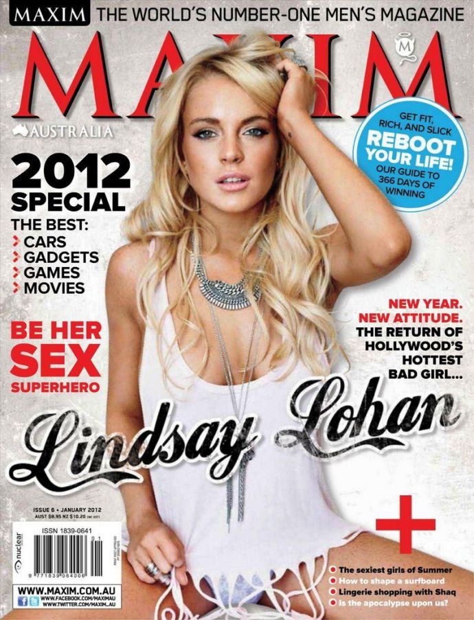 Голая звезда Lindsay Lohan - Maxim January 2012 (1-2012) Australia