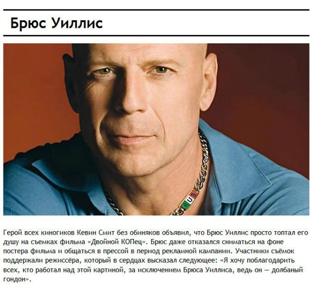 Актеры, у которых характер как у черта