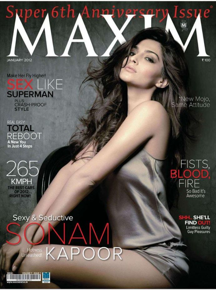 Сексуальная Sonam Kapoor - Maxim January 2012 (1-2012) India