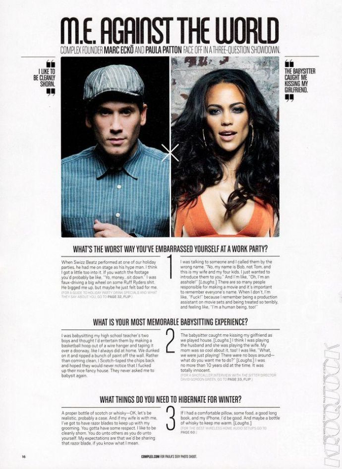 Голая Paula Patton - Complex January 2012 (1-2012) USA