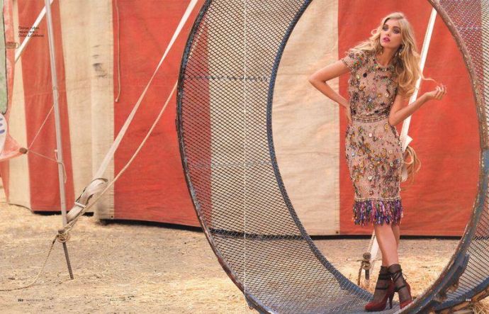 Голая звезда Elsa Hosk - Elle Май 2012 Russia