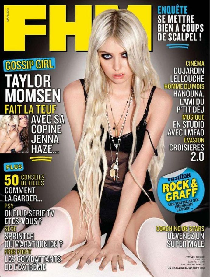 Откровенная Taylor Momsen - FHM March 2012 France