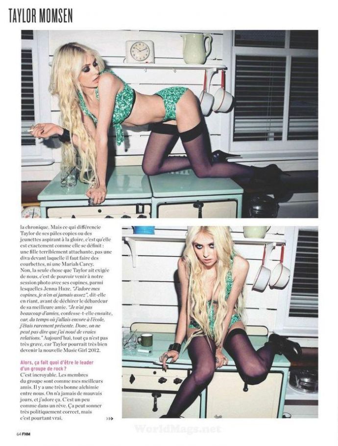 Откровенная Taylor Momsen - FHM March 2012 France
