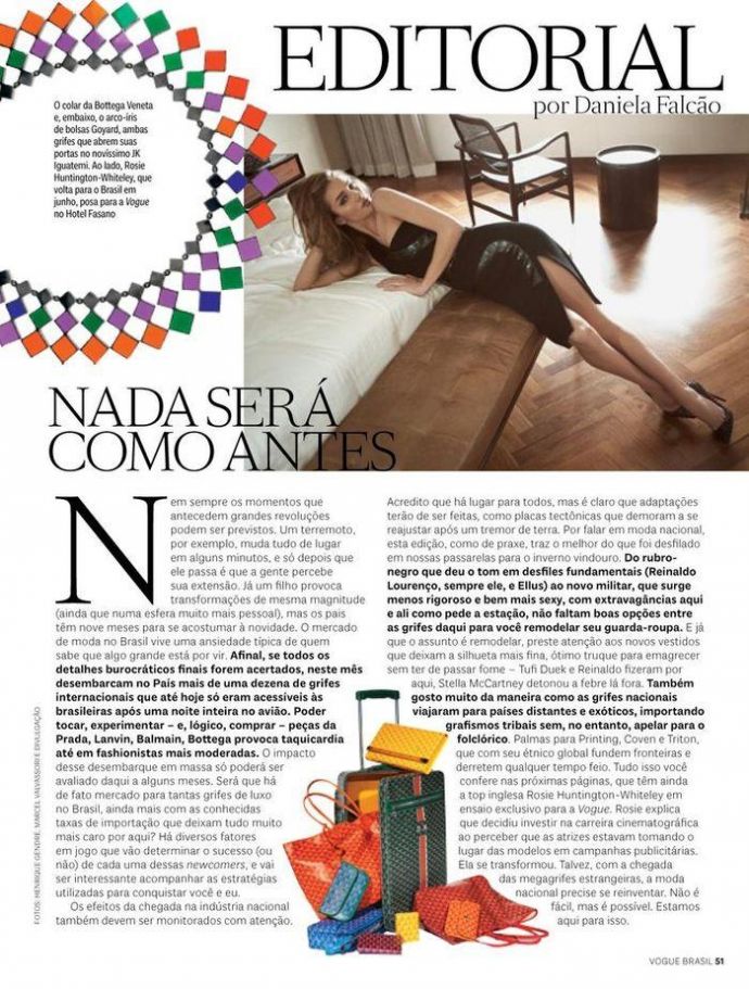 Модель месяца Rosie Huntington Whiteley - Vogue April 2012 Brazil