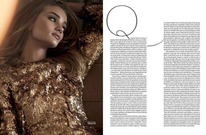 Модель месяца Rosie Huntington Whiteley - Vogue April 2012 Brazil