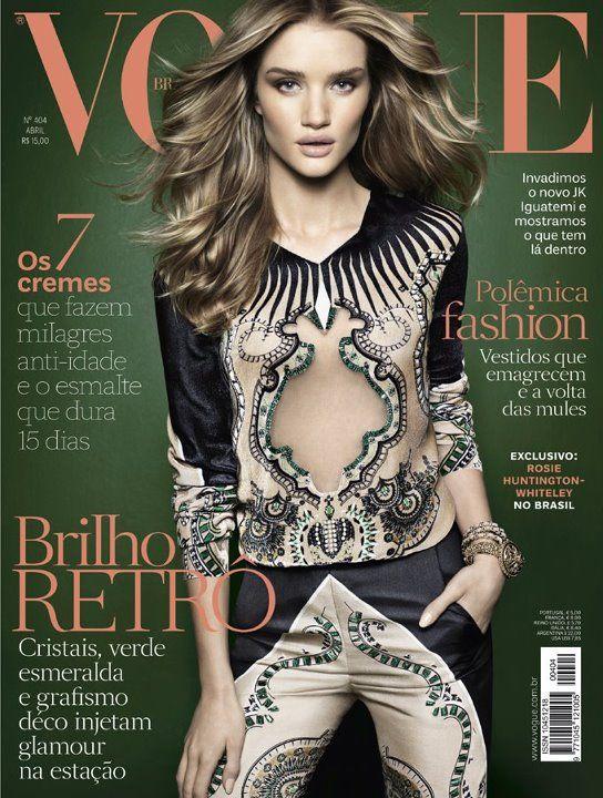 Модель месяца Rosie Huntington Whiteley - Vogue April 2012 Brazil