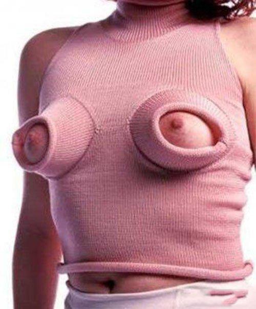 Свитер, через который видны сиськи - Эроприколы