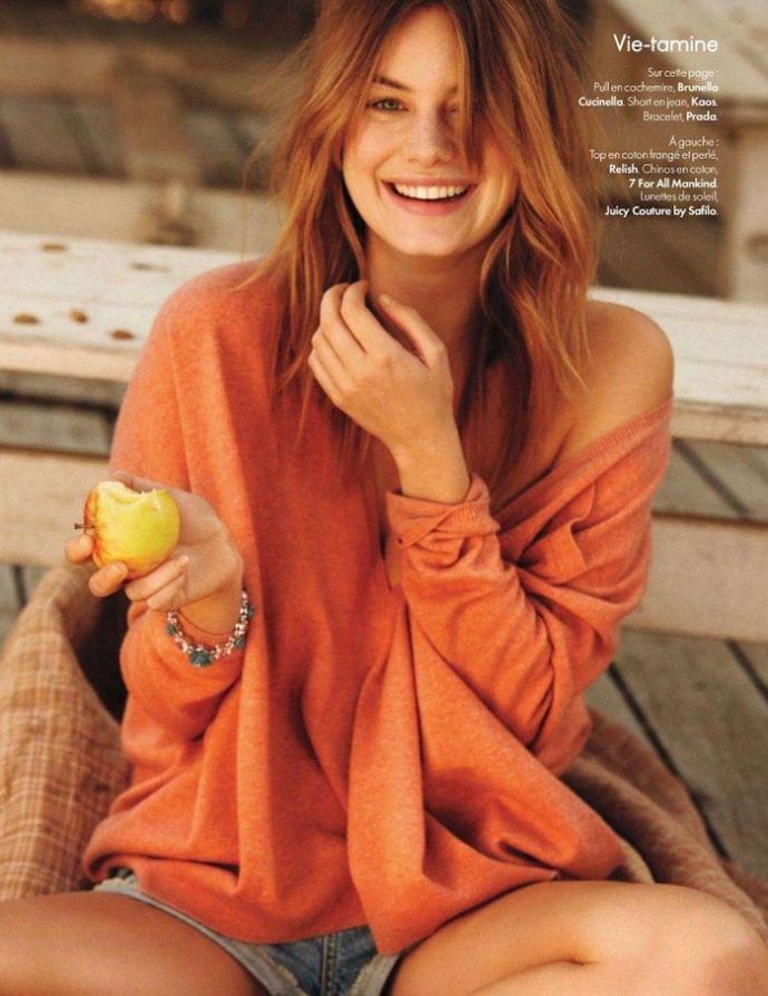 Модель года Camille Rowe - Elle April 2012