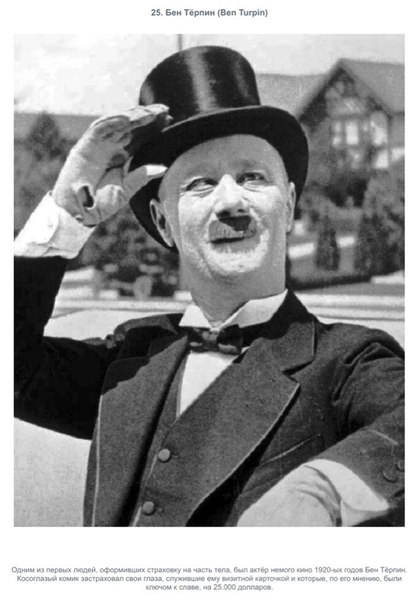 Что страхуют знаменитости