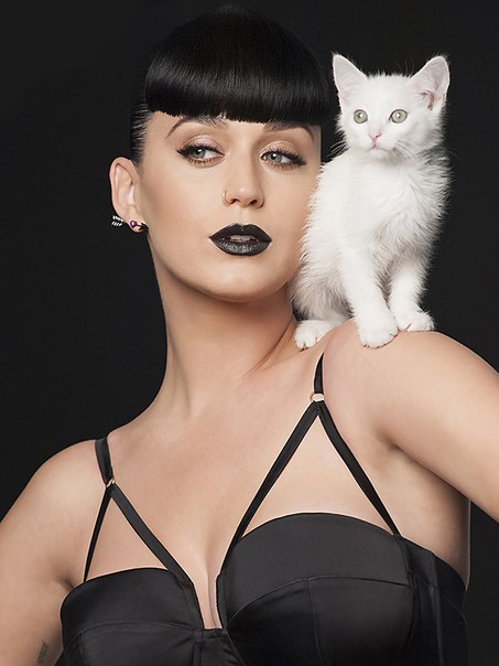 Кэти Перри на съемках промо косметики Covergirl Katy Kat