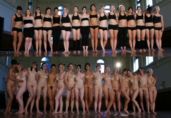 Одетые и сразу раздетые женщины