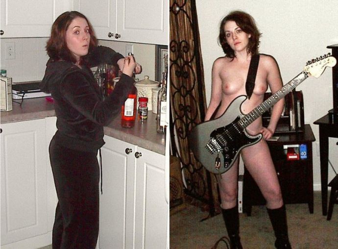 Одетые и сразу раздетые женщины