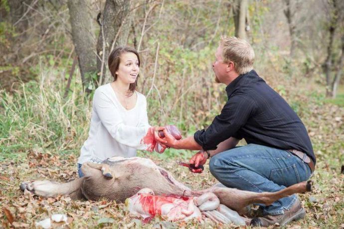 Романтическая обручальная фотосессия озабоченных