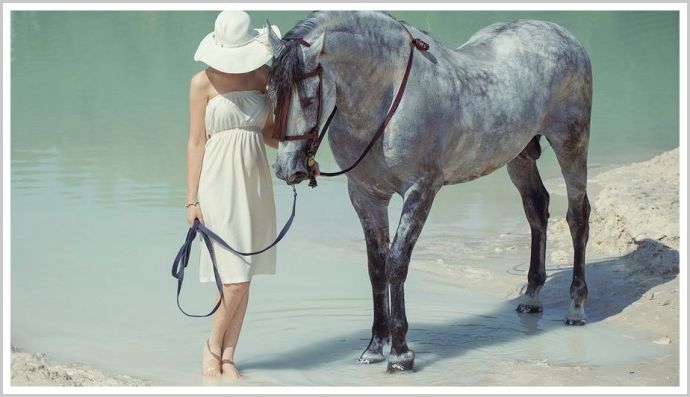 Стройные красотки с лошадьми возбуждают на откровенных фото