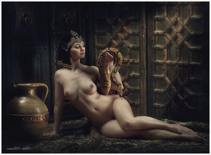 Искусство со стройными девушками без нижнего белья