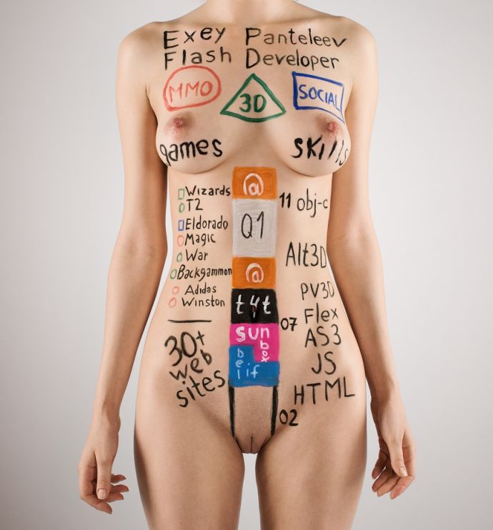 Эротические приколы. Голая девушка записка.