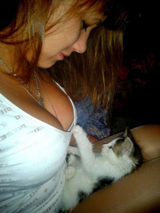 Милые девушки позируют перед камерами