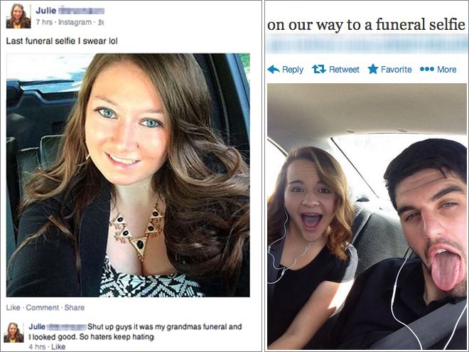 Пик маразма и беспринципности - селфи на похоронах Пик маразма и беспринципности - селфи на похоронах