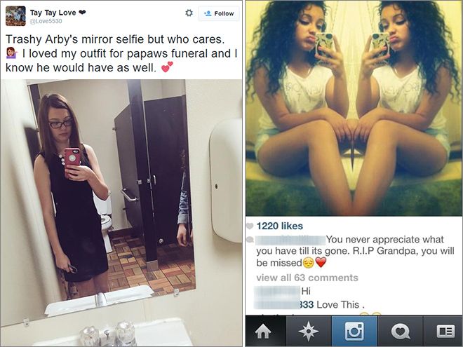 Пик маразма и беспринципности - селфи на похоронах Пик маразма и беспринципности - селфи на похоронах