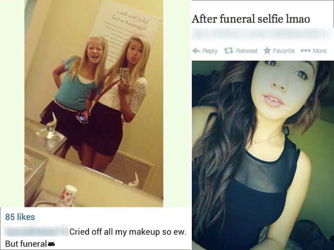 Пик маразма и беспринципности - селфи на похоронах Пик маразма и беспринципности - селфи на похоронах