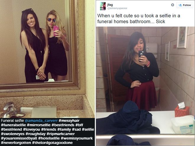 Пик маразма и беспринципности - селфи на похоронах Пик маразма и беспринципности - селфи на похоронах