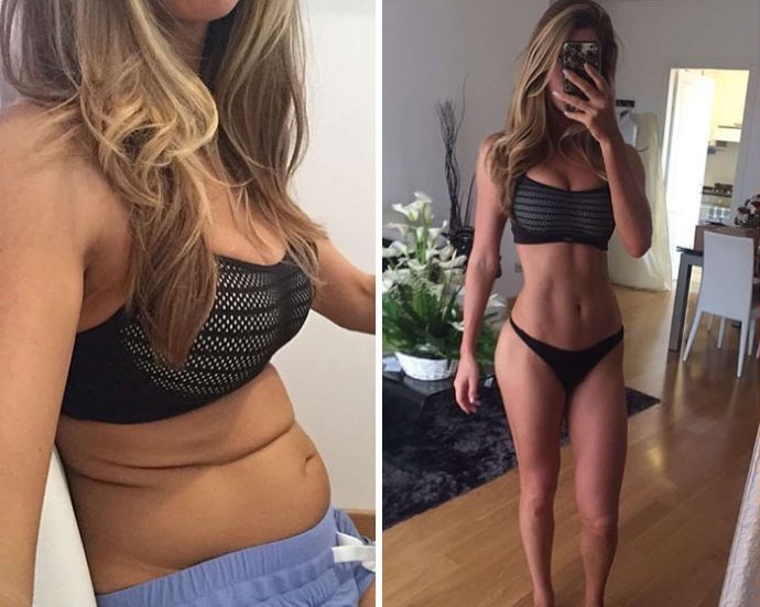 Ложные фотографии в стиле 'до и после похудения', доказывающие, что в интернете все врут