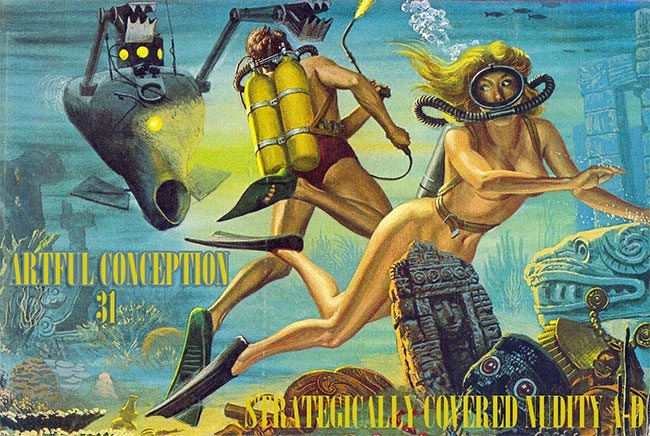 Хитро прикрытая нагота в винтажных плакатах, журнальных и книжных обложках