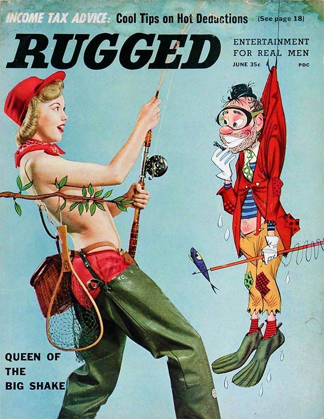 Хитро прикрытая нагота в винтажных плакатах, журнальных и книжных обложках