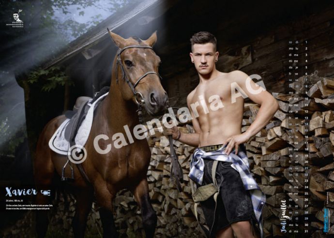 Швейцарские фермеры в календаре «Schweizer Bauernkalender Boys 2018»