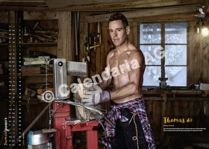 Швейцарские фермеры в календаре «Schweizer Bauernkalender Boys 2018»