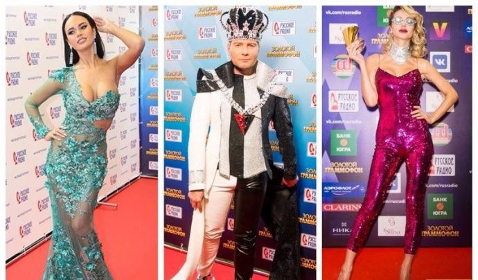 Нелепые наряды русских звезд на премии «Золотой граммофон-2017»