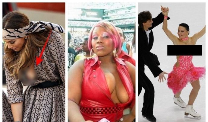 Когда женскую женскую грудь живет собственной жизнью… даже у звезд!