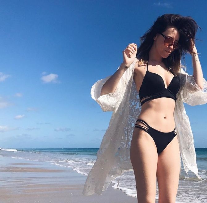 Надежда Дорофеева на пляже во Флориде