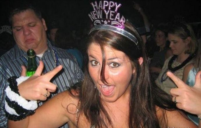 Опьяненные девушки на Новый год