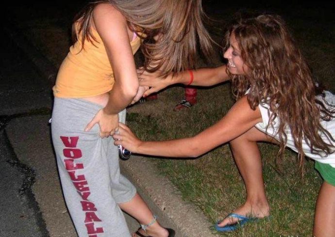 Американские опьяненные девушки