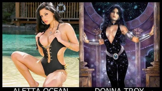 Звезды адальта и комиксы