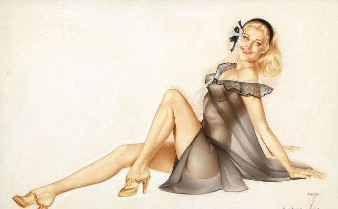 Рисованные винтажные пин-ап девушки