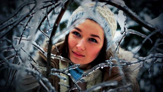 Девушки зимой. Красиво и сексуально.