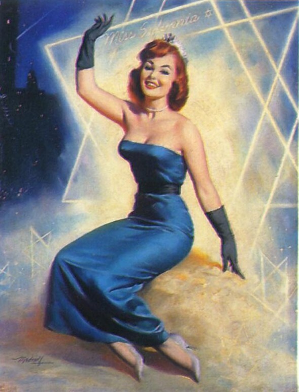 Пинап - красивые рисованные ретро картинки