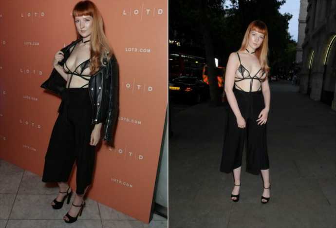 Модель Victoria Clay в откровенном наряде