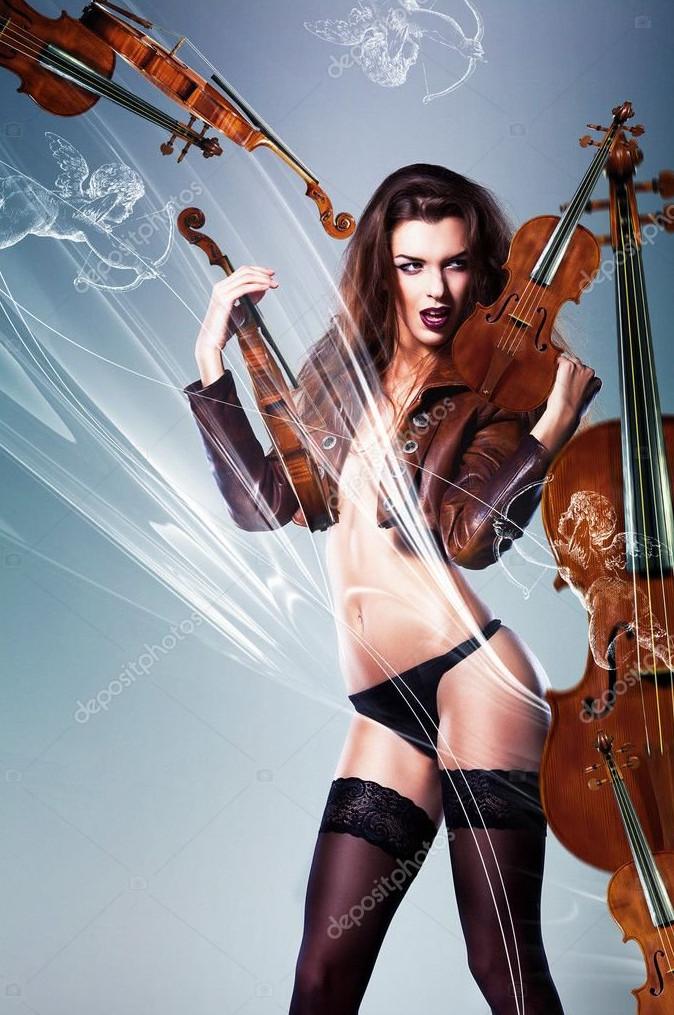Девушки со скрипкой ( 38 фото )