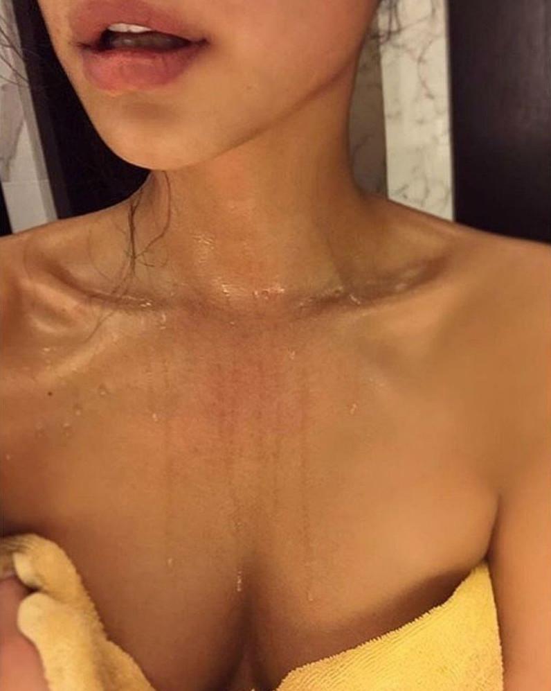 Длинная шея у девушки