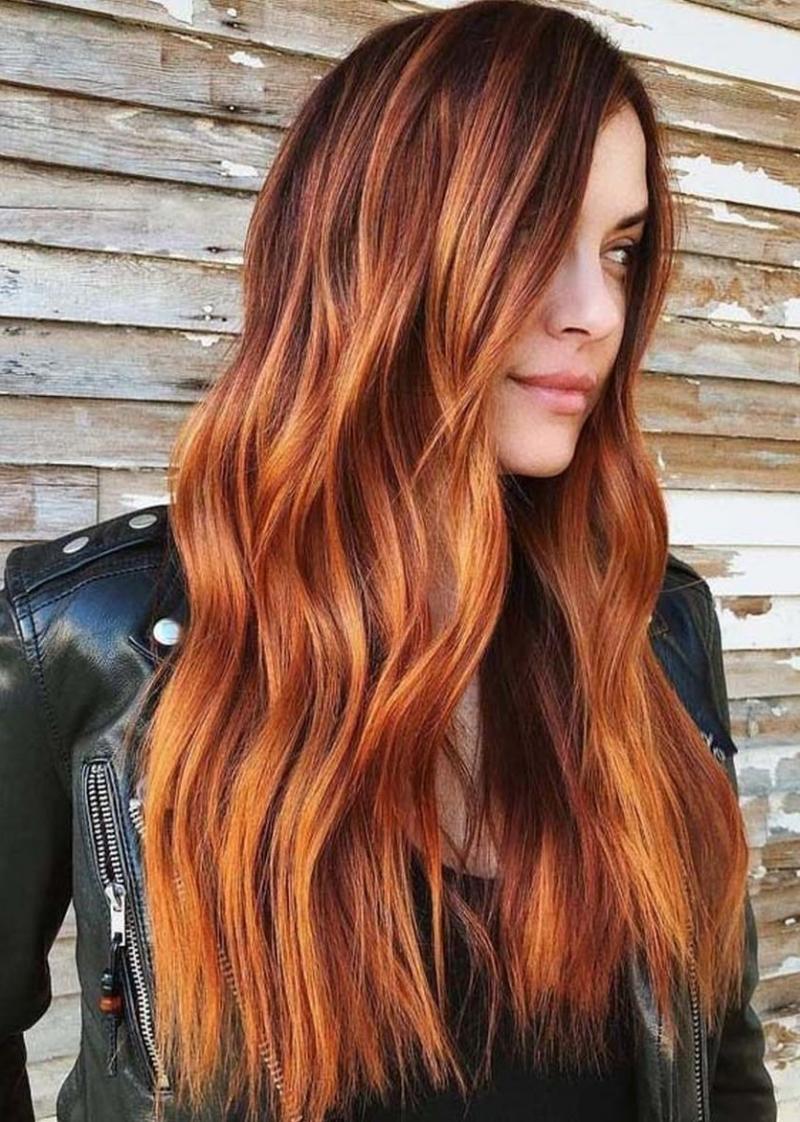 Рыжее омбре