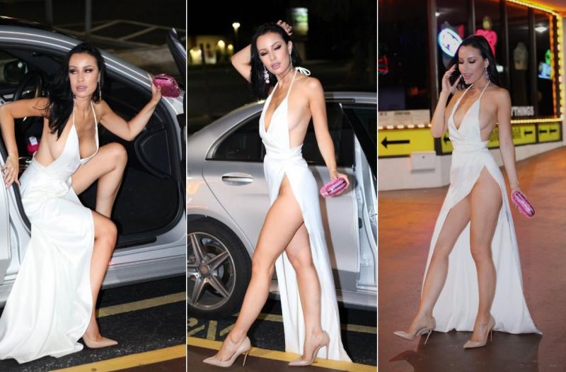 Фото: американська актриса, модель, учасниця конкурсу краси та дизайнер купальників Ліза Опі у сексуальній сукні