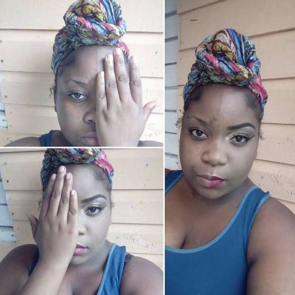 Фото: Девушки красят только одну половину лица