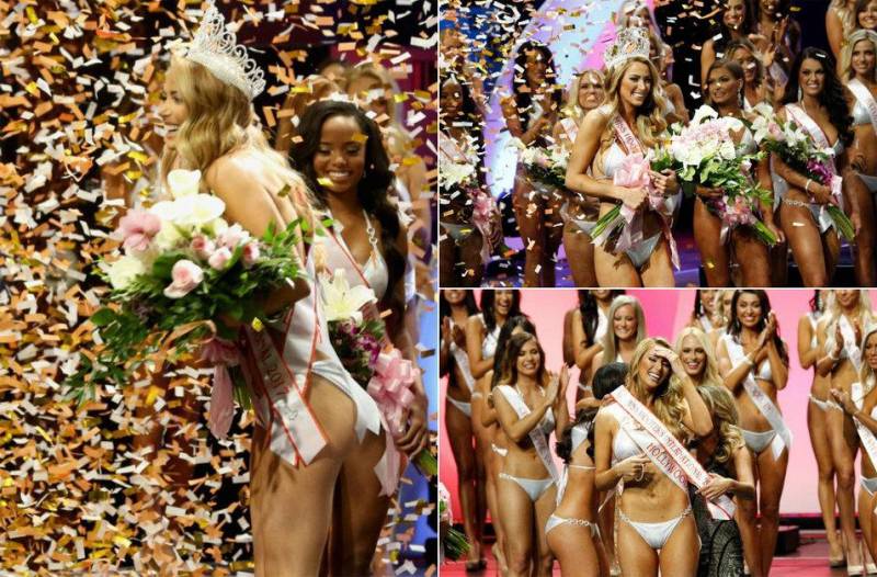 Фото: официантки в США соревнуются в конкурсе красоты в купальниках.