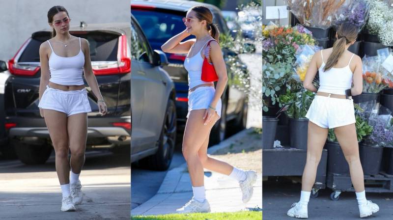 Фото: Американская певица Эддисон Рэй в маечке и шортиках