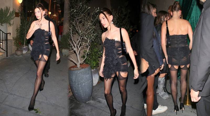Фото: Хейли Бибер в сексуальном платье